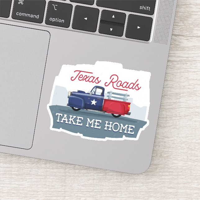 Texas Roads, Take Me Home Sticker (Detail)