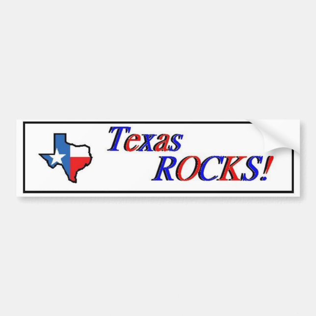 Texas Rocks! Bumper Sticker (Front)