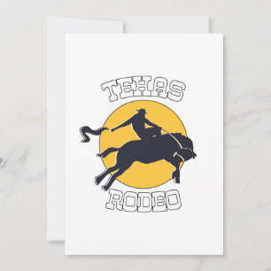 Texas Rodeo Horse Bull Holiday Card