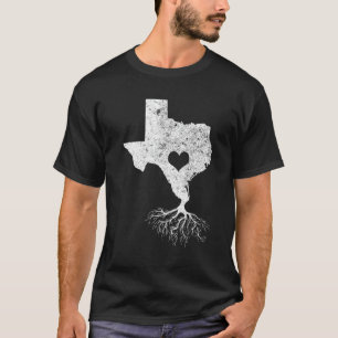 Texas Roots Shirt I Love Texas  With Roots and Hea