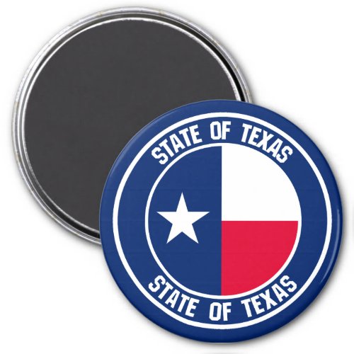 Texas Round Emblem Magnet