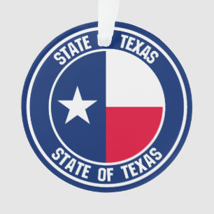 Texas Round Emblem Ornament