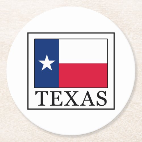 Texas Round Paper Coaster