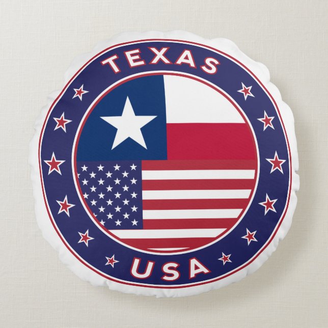 Texas Round Pillow (Front)