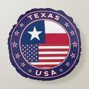 Texas Round Pillow