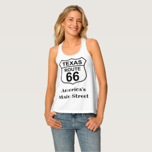Texas Route 66 America's Main Street Women's Footb Tank Top