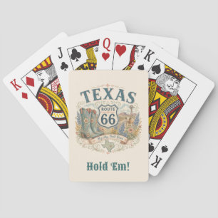 Texas Route 66 Cowgirl Game Night Western Style Poker Cards