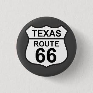 Texas Route 66 Hwy Sign Button
