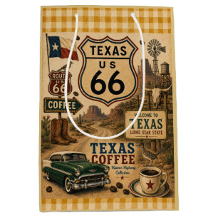 Texas Route 66 Lone Star Gift Road Medium Gift Bag