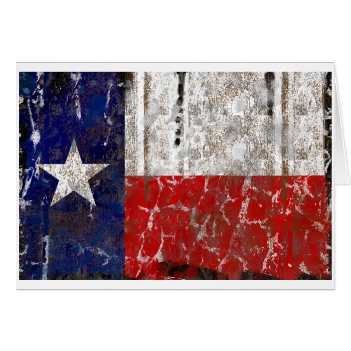 Texas Rusted Lone Star State Flag Greeting Card