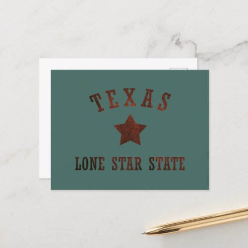 texas rustic wild western style pattern holiday postcard