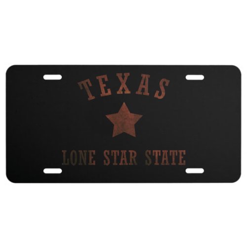 texas rustic wild western style pattern license plate
