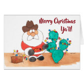 Texas Santa Christmas Card (Front Horizontal)