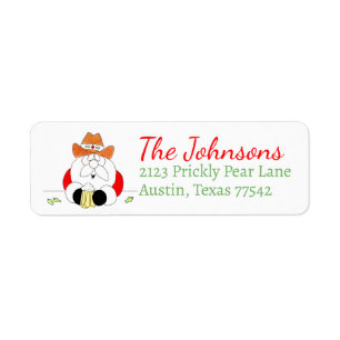 Texas Santa Claus Label