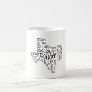 Texas Sayings Y'all Coffee Mug
