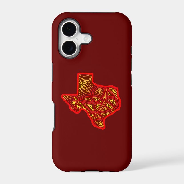 Texas Scribbleprint Iphone Case (Back)