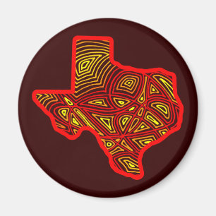 Texas Scribbleprints Magnet