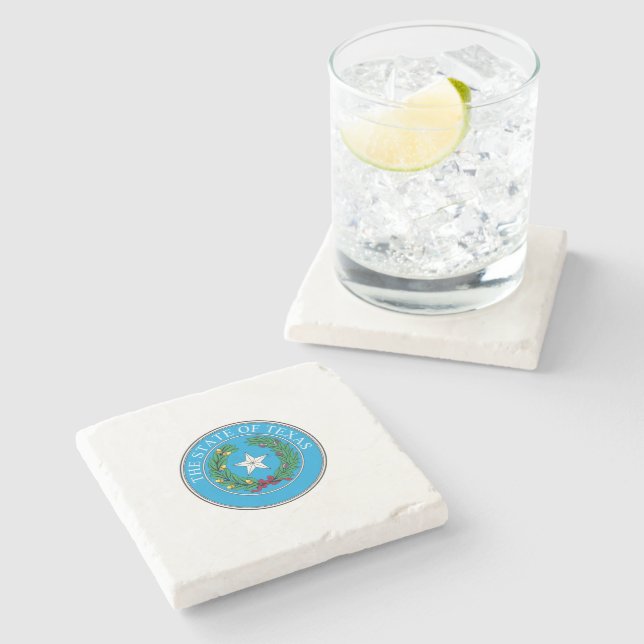Texas seal, American state seal Stone Coaster (Side)