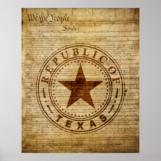 Texas Seal of 1836 Poster (Front)