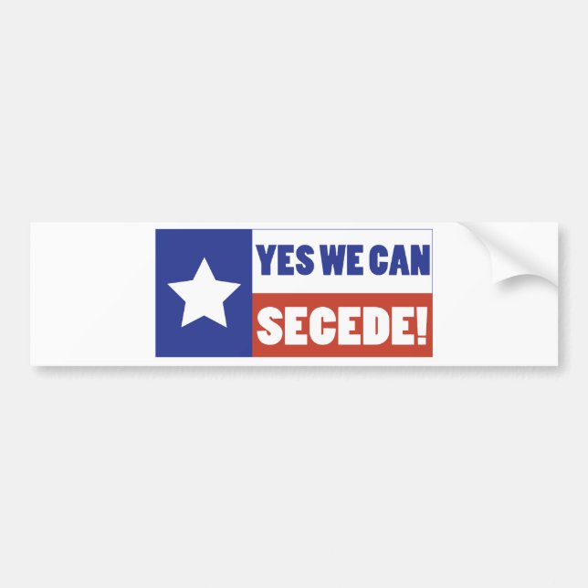Texas Secede Bumper Sticker (Front)