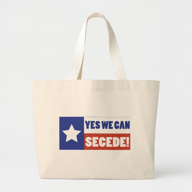 Texas Secede Large Tote Bag (Front)