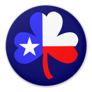 Texas Shamrock Ceramic Knob