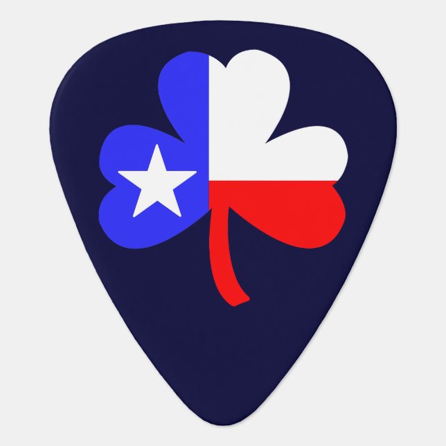 Texas Shamrock Guitar Pick (Front)