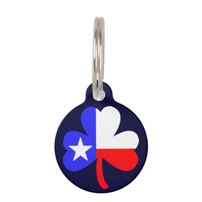 Texas Shamrock Pet Tag (Front)