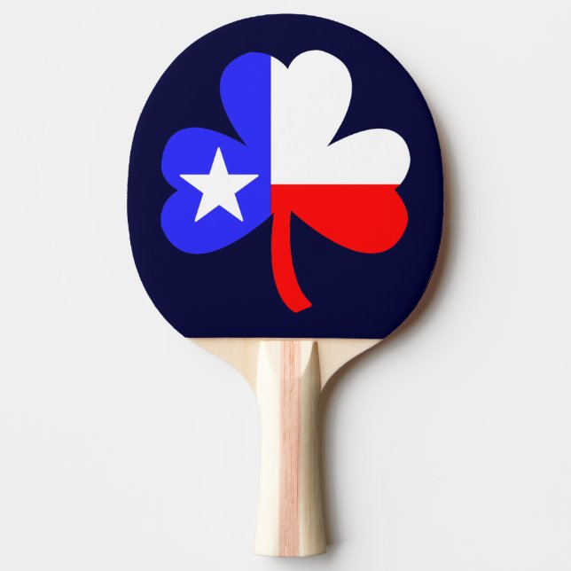 Texas Shamrock Ping Pong Paddle (Front)