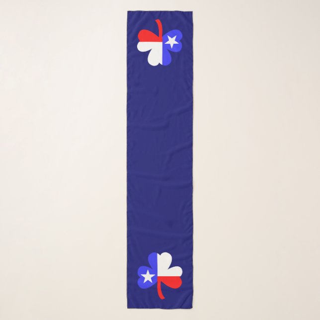 Texas Shamrock Short Table Runner Scarf (Front)