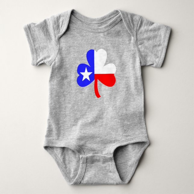 Texas Shamrock T-Shirt Baby Bodysuit (Front)