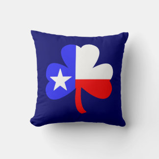 Texas Shamrock Throw Pillow