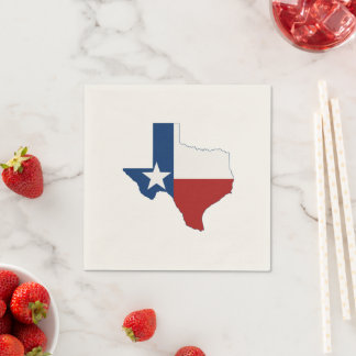 Texas Shaped State Flag Texan Lone Star Party Napkins