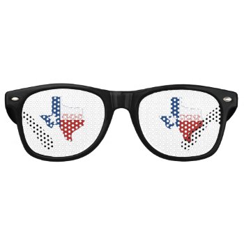 Texas Shaped Texan State Flag Lone Star Texian Retro Sunglasses by PNGDesign at Zazzle