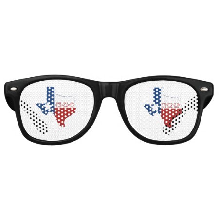 Texas Shaped Texan State Flag Lone Star Texian Retro Sunglasses