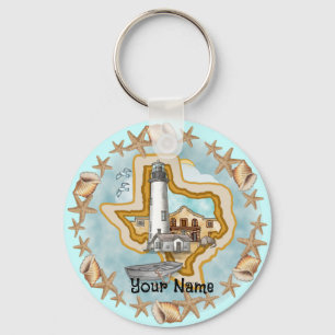 Texas Shells Lighthouse Keychain