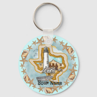 Texas Shells Lighthouse  Keychain