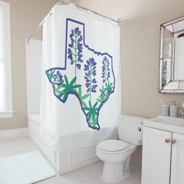 Texas Shower Curtain, Texas State, Texan, Texas Shower Curtain (In Situ)