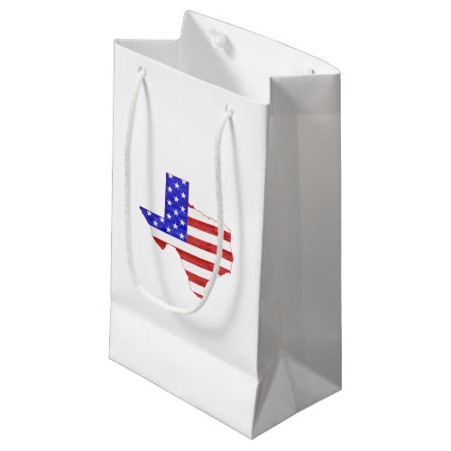 Texas Silhouette American Flag Gift Bag