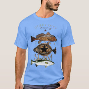 Texas Slam Fishing Red Drum Flounder Trout  T-Shirt