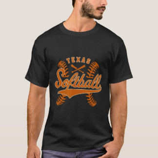 Texas Softll Vintage Mens Kids Team Retro Softll F T-Shirt