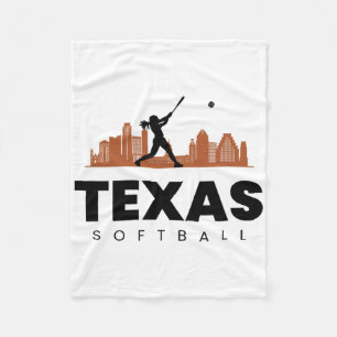 Texas Softll Vintage Minimalist City Retro Softll Fleece Blanket