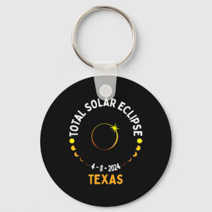 Texas Solar Eclipse 2024 Party Total Usa Map Total Keychain