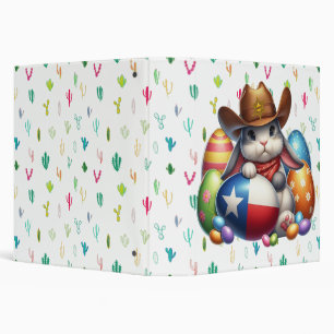 Texas/southwestern Easter bunny sheriff 3 Ring Binder