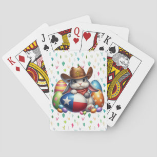 Texas/southwestern Easter bunny sheriff Poker Cards