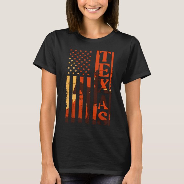Texas Souvenir Howdy Longhorn Texan TX Dallas T-Shirt (Front)