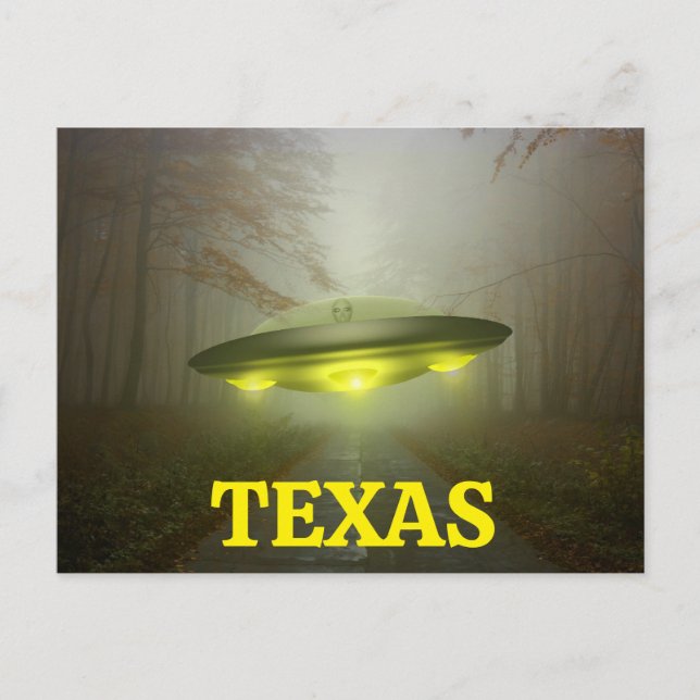 TEXAS SPACESHIP UFO Postcard (Front)