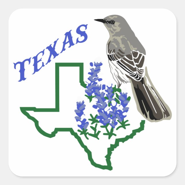 Texas Square Sticker (Front)