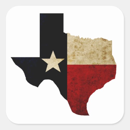 Texas Square Sticker