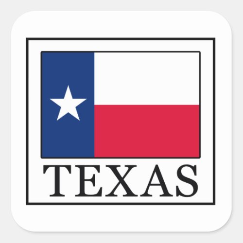 Texas Square Sticker